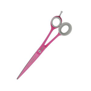 KR-Witte Nożyczki proste do strzyżenia psa 7,5" różowe