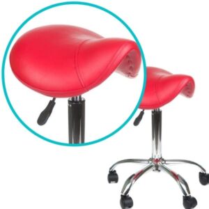 Krzesło taboret hocker obrotowy Czerwony