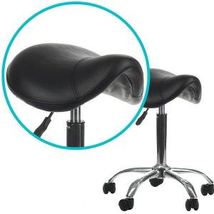 Krzesło taboret hocker obrotowy Czarny