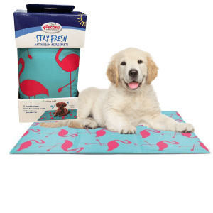 Mata chłodząca dla psa flamingi 90x50 cm