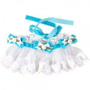 OZDOBA NA SZYJĘ NIEBIESKA