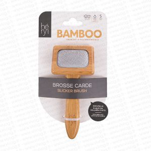Szczotka dla psa bambusowa S