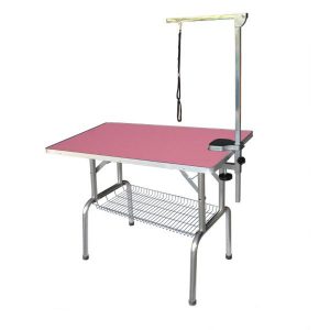 Stół trymerski groomerski B302D 95X55 różowy