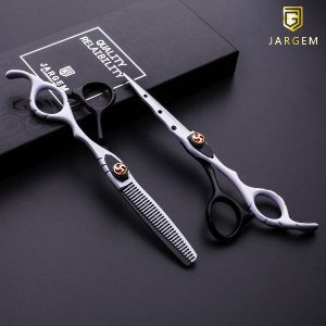 ZESTAW NOŻYCZEK FRYZJERSKICH 6" BIAŁO-CZARNE