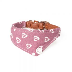 Obroża z bandamką serduszka S 34 cm