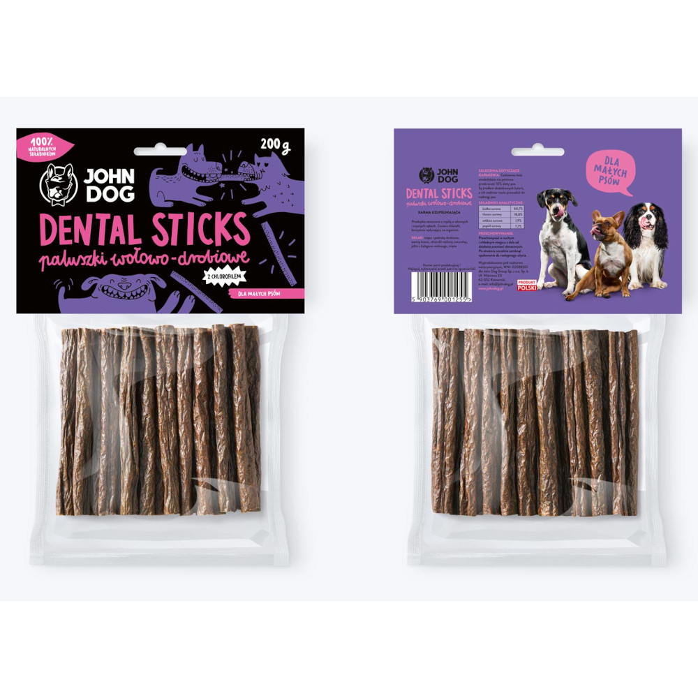 Paluszki dental stick wołowo drobiowe