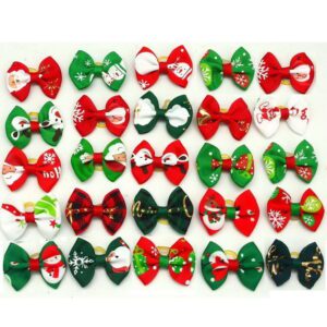 Kokardki świąteczne na gumce dla psa 4 szt.