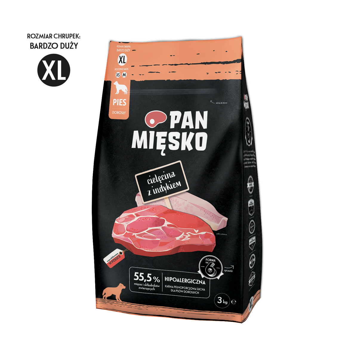 PAN MIĘSKO CIELĘCINA Z INDYKIEM 3kg