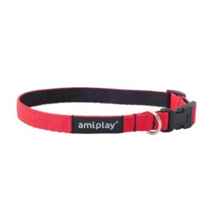 Obroża regulowana Twist L Czerwony 35-50 cm