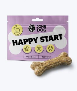 Smakołyki John Dog kość do żucia Happy z królikiem 12 cm