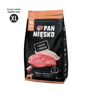 Karma sucha Pan Mięsko cielęcina z indykiem XL 9kg