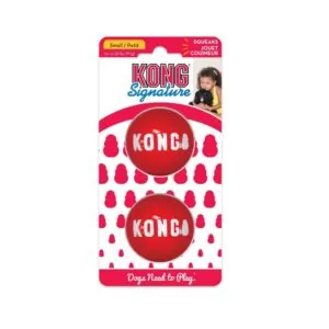 Kong Signature Ball dwie twarde piłki dla psa S