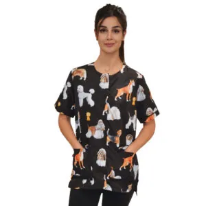 Bluza ochronna dla groomera wzór pieski